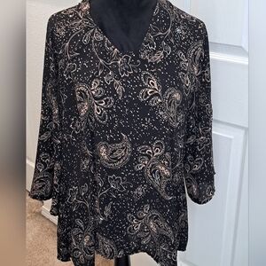 Prescott New York Paisley Print Tunic/Blouse  Size 16